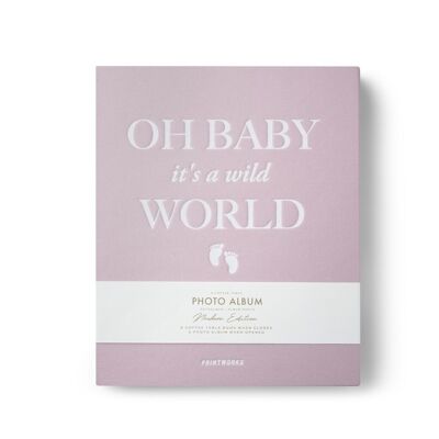 Photo Album - Baby it's a Wild World Rose - Book Size - Printworks
