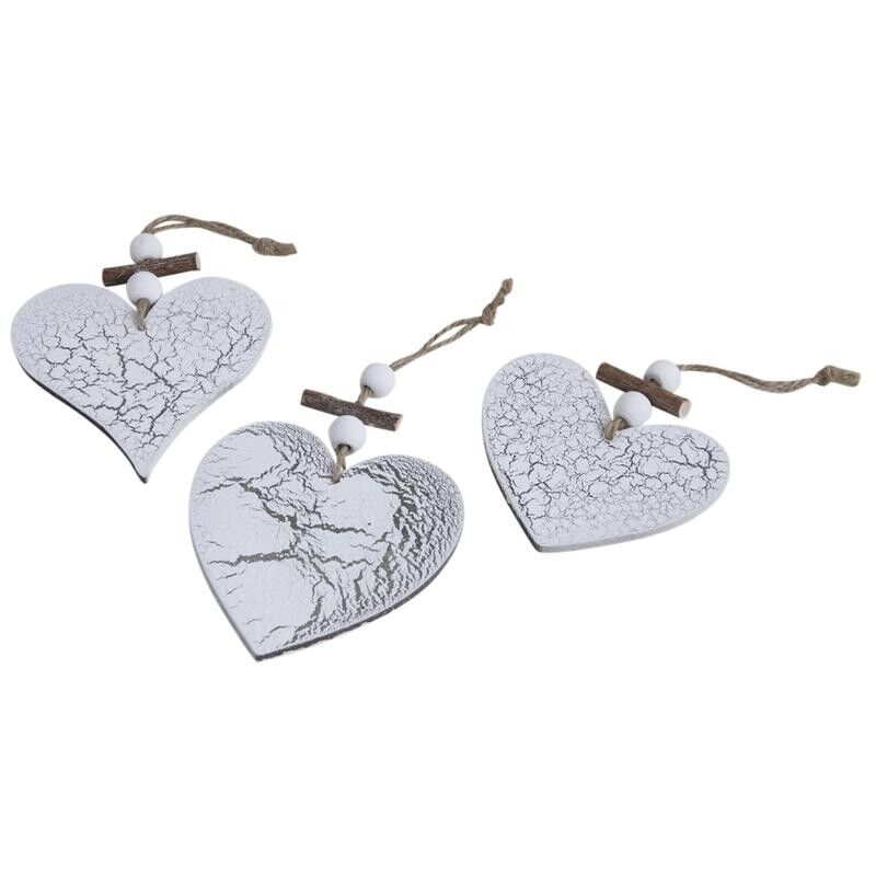 Hängende Herzen aus gesprungenem Holz-DMO148S