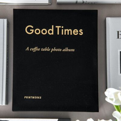 Fotoalbum – Good Times Schwarz (L) – Buchgröße – Printworks