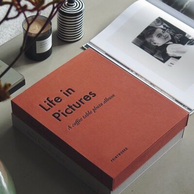 Álbum de Fotos - La Vida en Imágenes Naranja - Tamaño Libro - Printworks