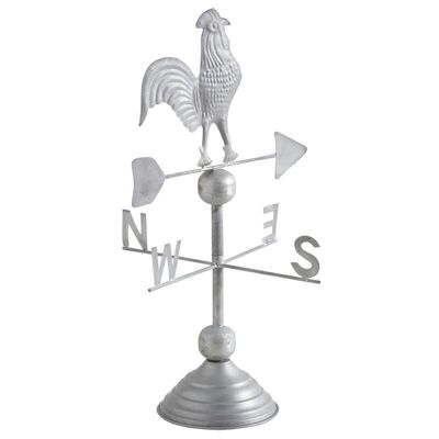 Standing rooster weathervane in galvanized metal-DMU1520