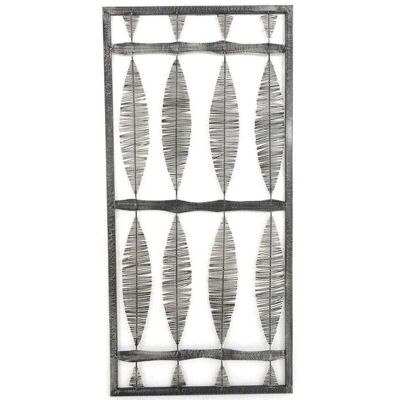Gray lacquered metal wall decoration-DMU1620