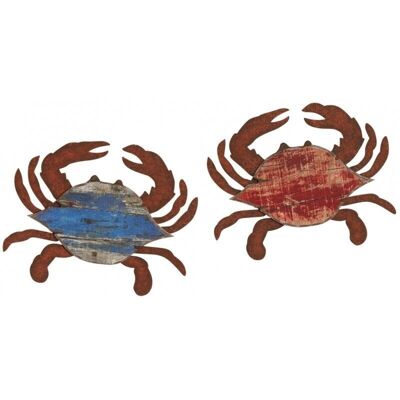 Décoration murale crabe rouge et bleu-DMU1810
