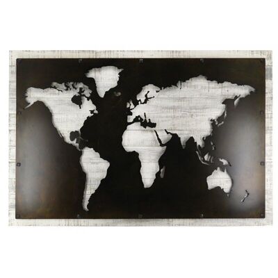 World map in medium and metal-DMU2140