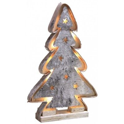 Árbol grande en abedul blanqueado con led-DNO1552