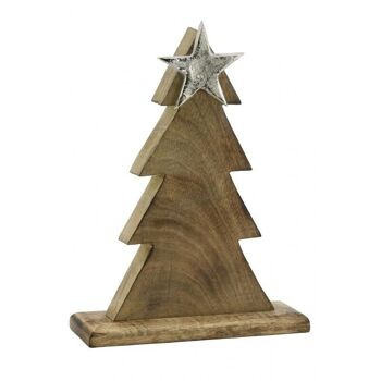 Sapin en manguier avec étoile en aluminium-DNO1590 1