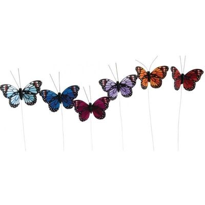 Set mit 6 dekorativen Schmetterlingspicks-DPI188S