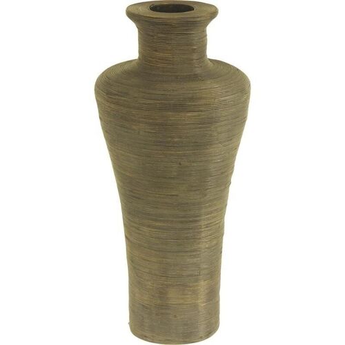 Vase en rotin patiné gris-DVA1310