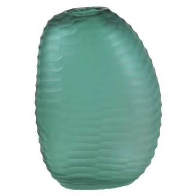 Turquoise glass vase-DVA1450V
