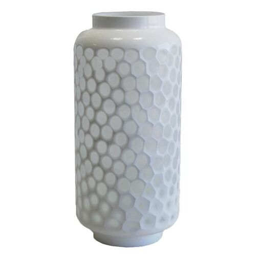 Vase en verre teinté blanc-DVA1460V