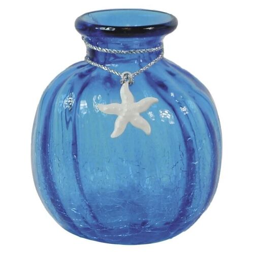 Vase en verre bleu-DVA1500V