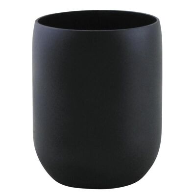 Vaso in vetro colorato nero opaco-DVA1600V