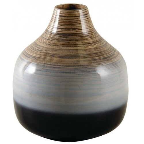 Vase boule en bambou laqué-DVA1660