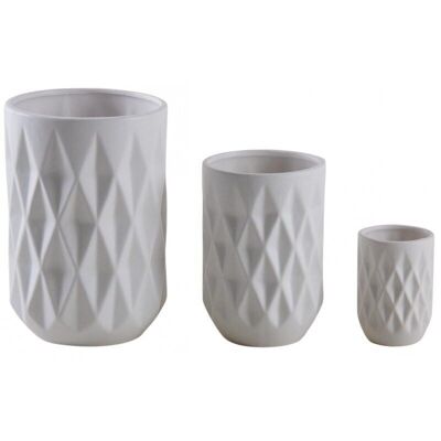 White ceramic vases-DVA167SV