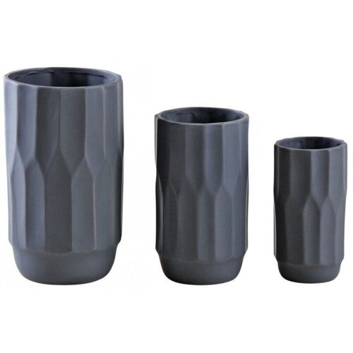 Vases gris en céramique-DVA168SV