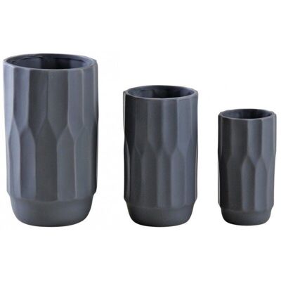 Gray ceramic vases-DVA168SV