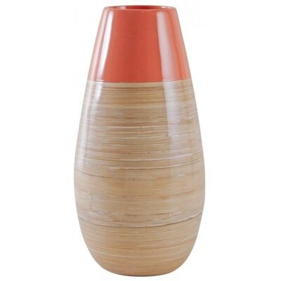 Lacquered bamboo vase-DVA1690