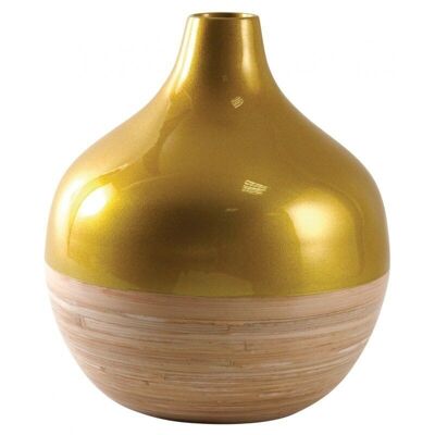 Lacquered bamboo ball vase-DVA1710