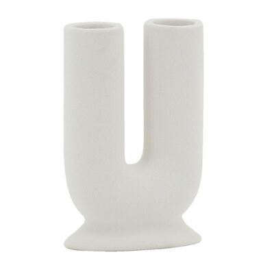 Vase aus weißem Porzellan-DVA1870