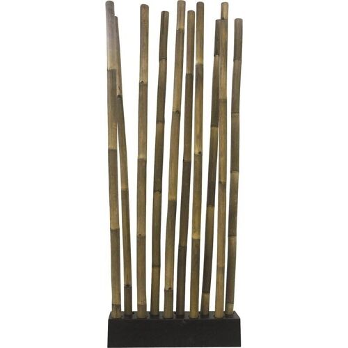 Socle + 10 tiges de bambou patiné noir-DVI1390