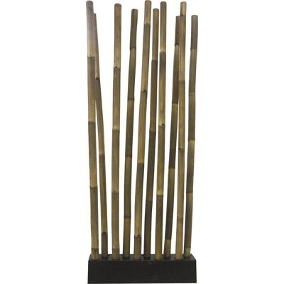 Base + 10 black patinated bamboo rods-DVI1390