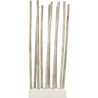 Socle + 10 tiges de bambou patiné blanc-DVI1400