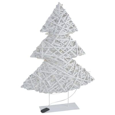 White wicker tree with LEDs-DVI1740