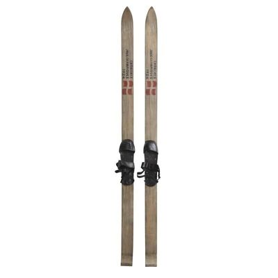 Par de esquís de madera envejecida-DVI1810S