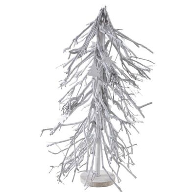 Árbol de navidad en madera patinada blanca-DVI1850