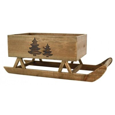 Stained wood sledge Sapin-DVI1930