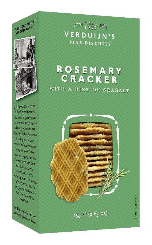 crackers fromage romarin/sel marin verduijn's 75 G