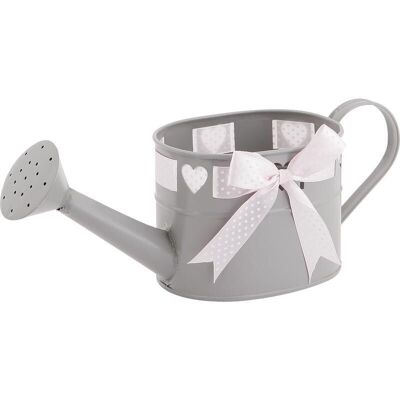 Zinc watering can + ribbon-GAR1410