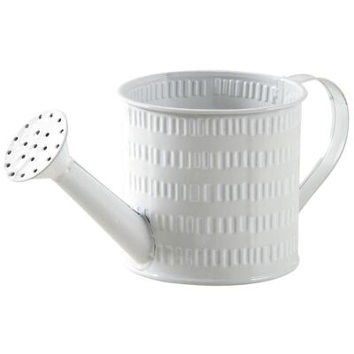 Mini watering can in white lacquered metal-GAR1540