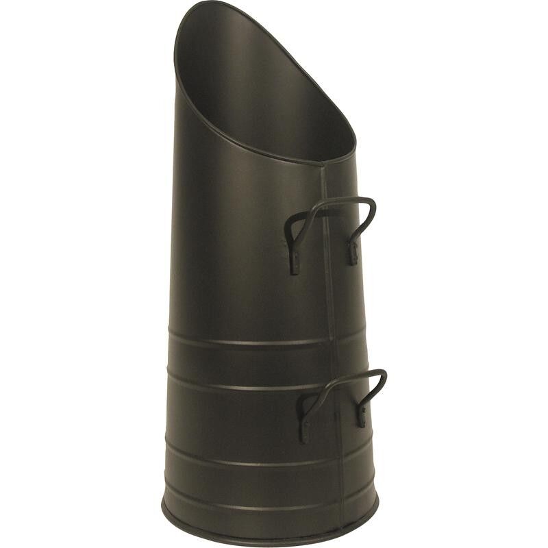 Secchio per carbone in metallo nero-GCH1150