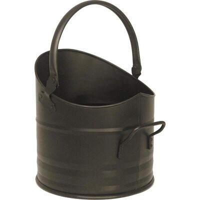 Black metal ash bucket-GCH1160