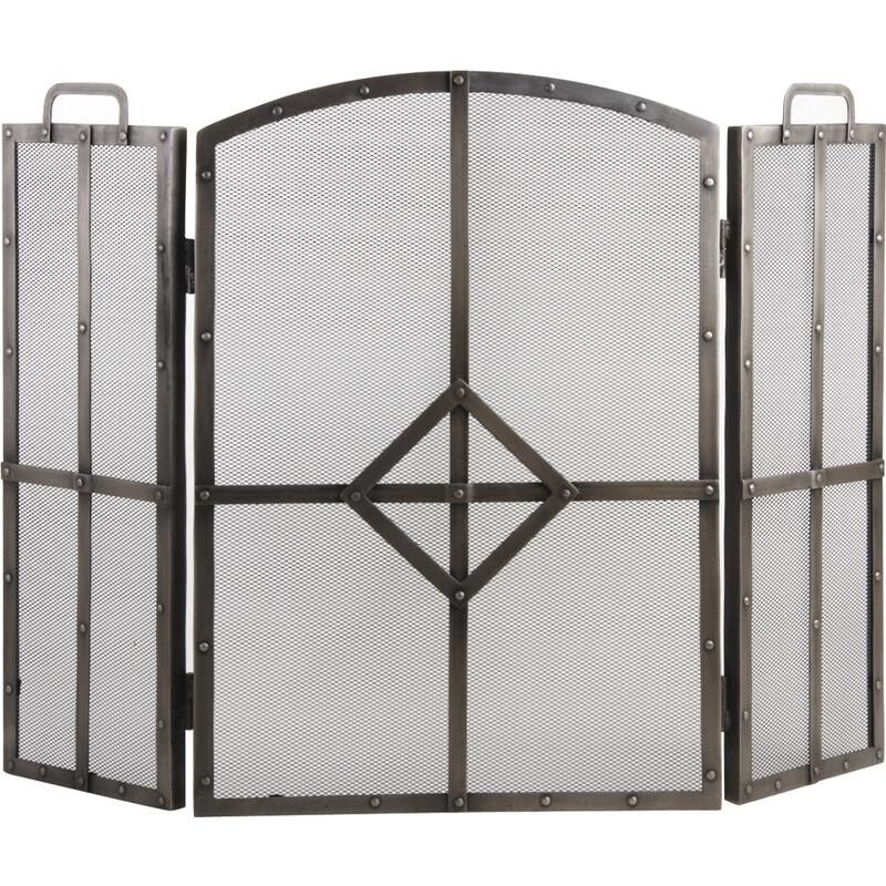 Schermo per camino in ferro battuto-GCH1870