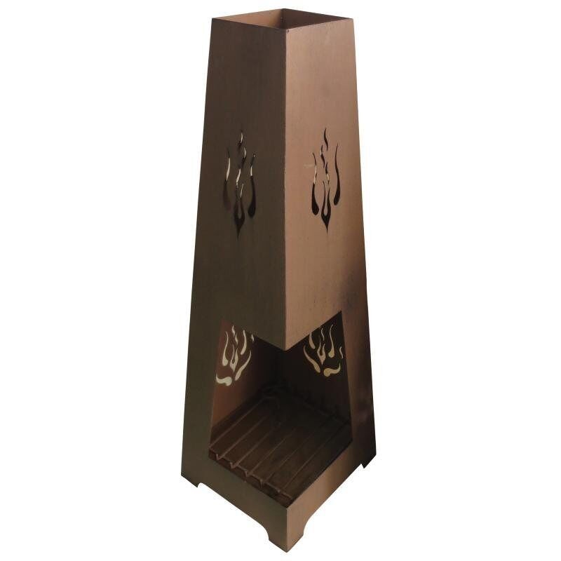 Stufa da giardino in metallo arrugginito-GCH2100