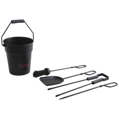 Bucket with fireplace accessories-GCH212S
