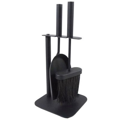 Black lacquered metal fireplace valet-GCH244S