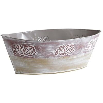 Lacquered zinc boat basket-GCO2770