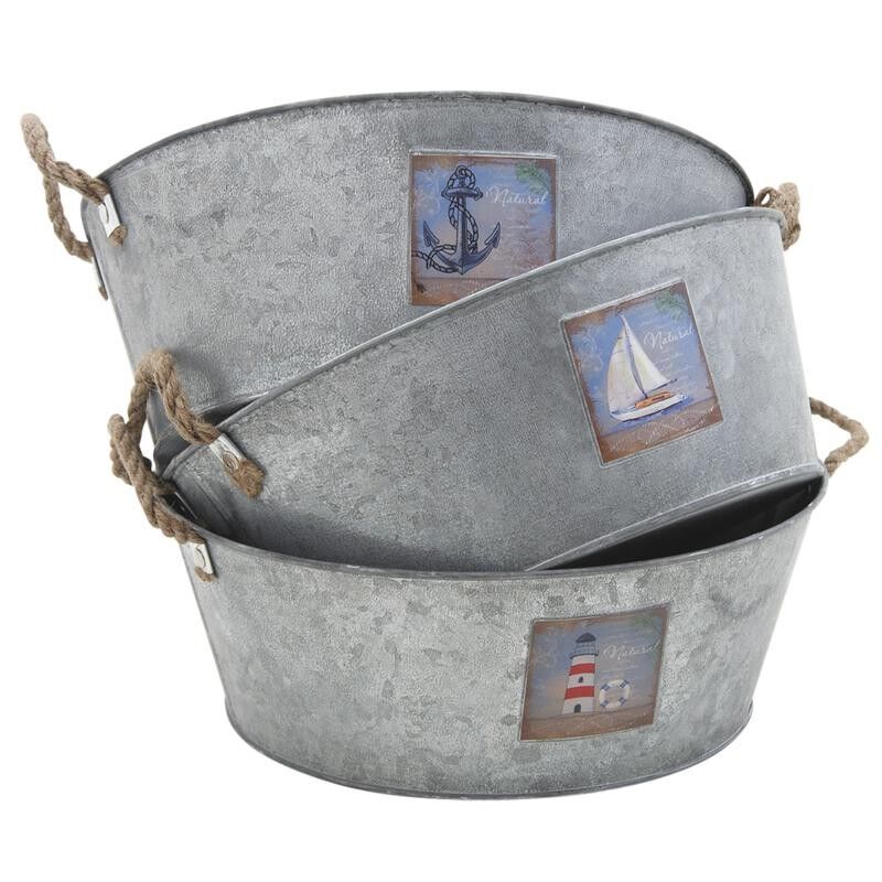 Cestino tondo in metallo zincato-GCO3000