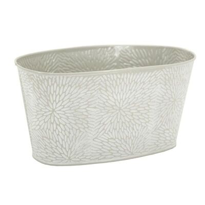 Beige lacquered metal basket-GCO4372
