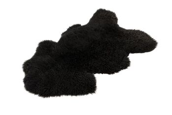 Short en peau de mouton noir 90-110cm 9