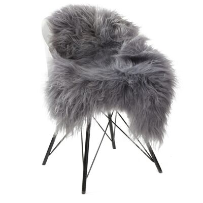 Sheepskin Icelandic dark grey 90-110cm