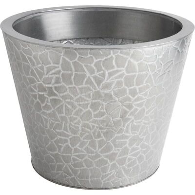 Cache-pot en zinc brossé-GCP156S