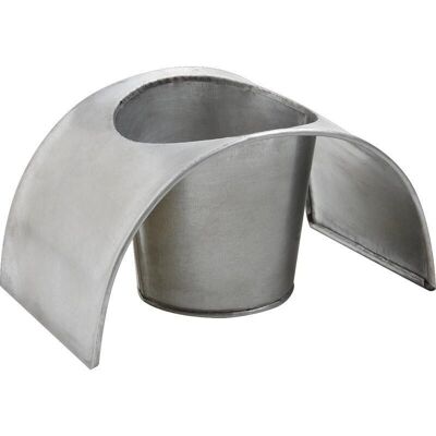 Cache-pot en zinc titanium-GCP1610