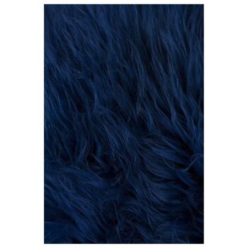 Peau de mouton bleu marine 90-110cm 5
