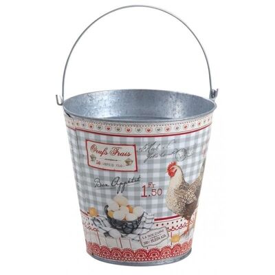 Metal Bucket Fresh Eggs-GSE1490