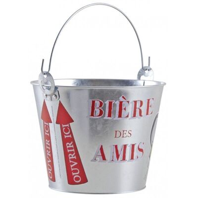 Galvanized beer bucket Bière des amis-GSE1540