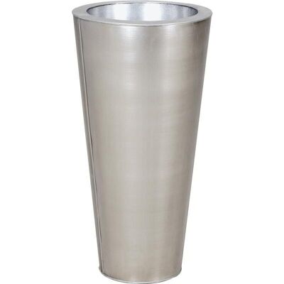 Vase rond en zinc titanium-GVA1180